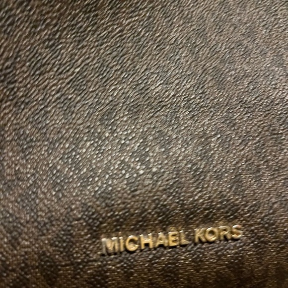 Michael Kors Dark Brown Signature Shoulder Bag - Picture 6 of 9